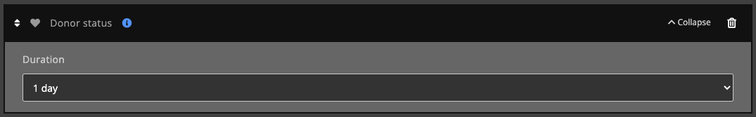 Automations / Tasks - Action - Donor status