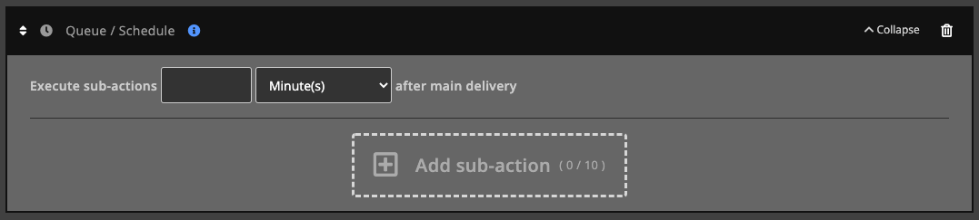 Automations / Tasks - Action - Queue / Schedule