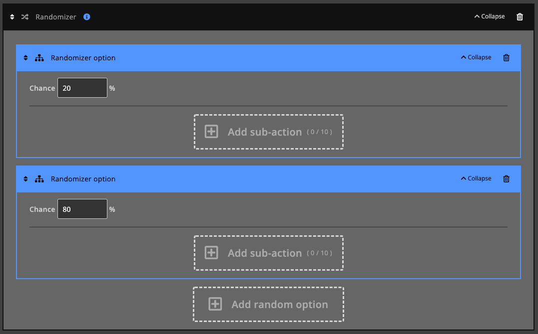 Automations / Tasks - Action - Randomizer