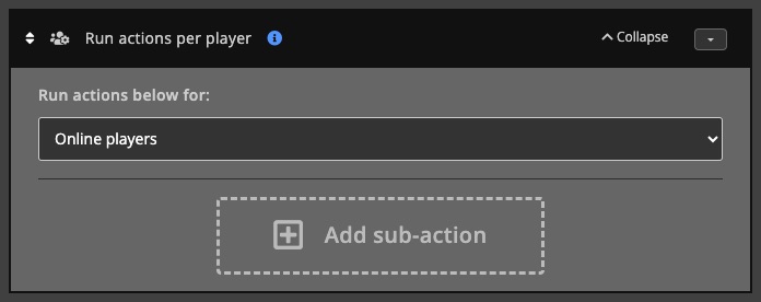 Automations / Tasks - Action - Run actions per player