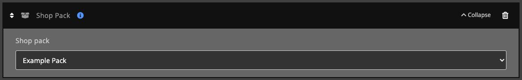 Automations / Tasks - Action - Shop pack