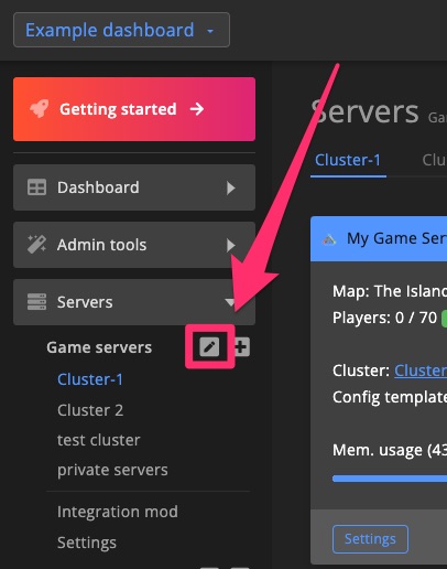 Clusters - change order