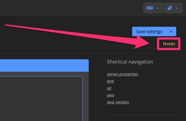 Config template - notes 1