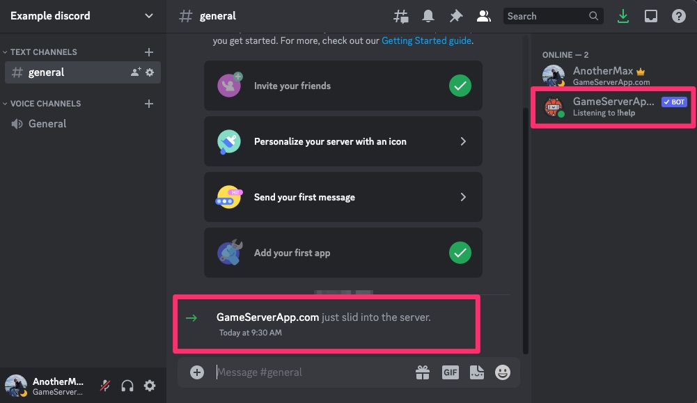 Discord bot - Connect discord 4