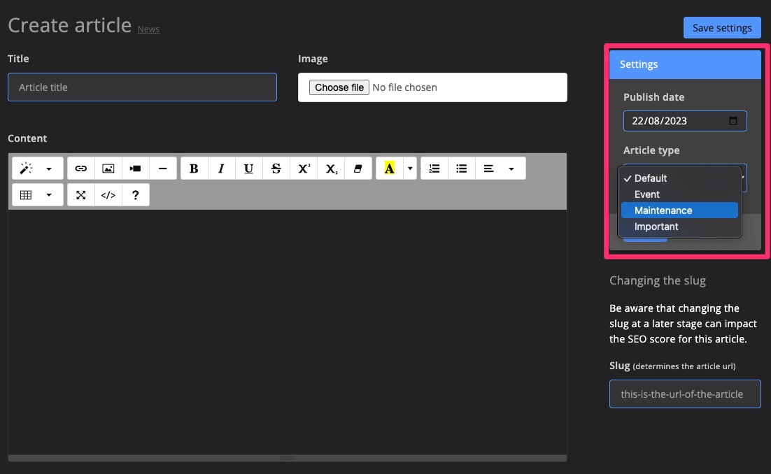 Community - News - Create article 3