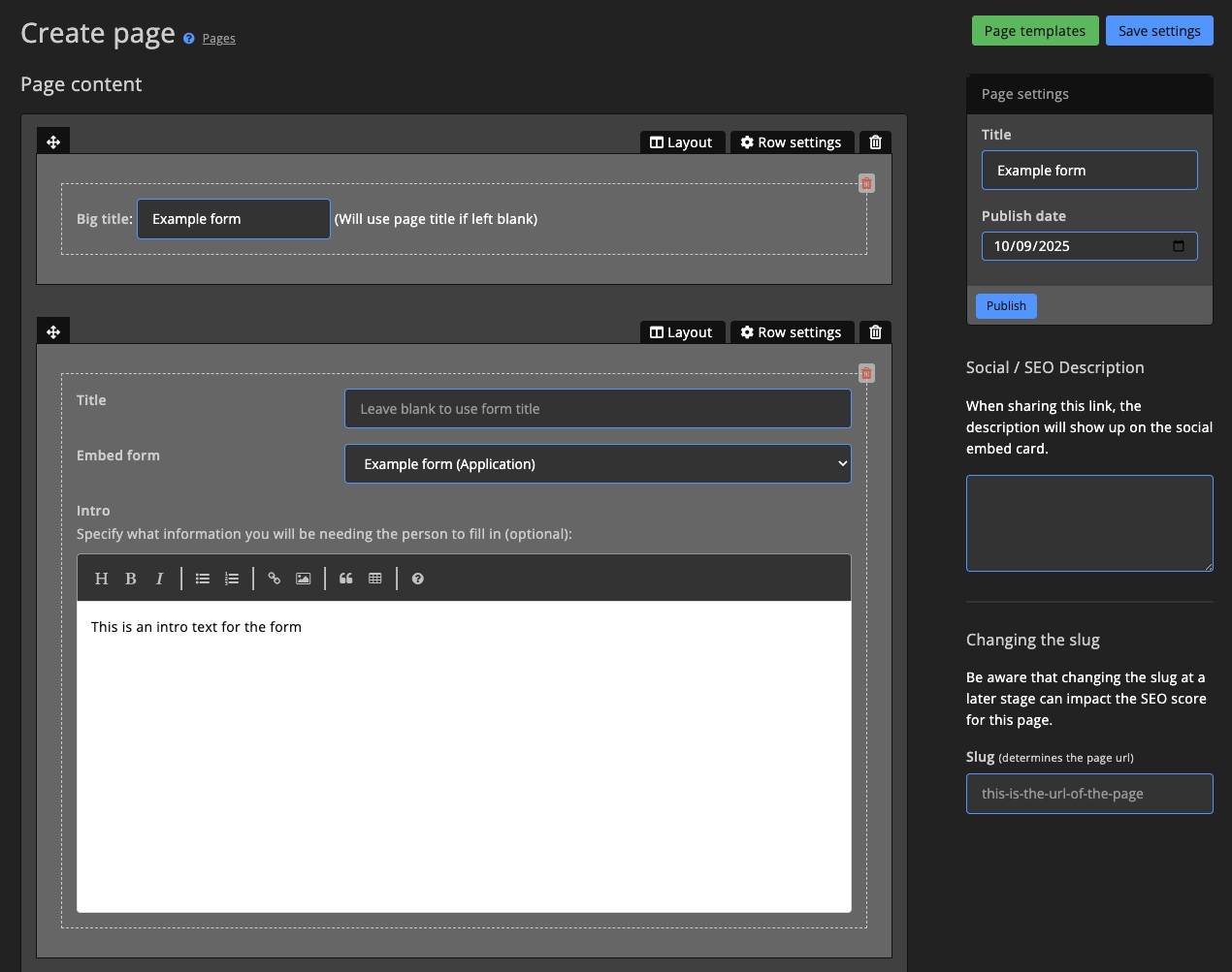 Community - Forms - Create form 6