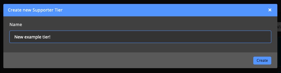 Monetization - Create Supporter Tier 2