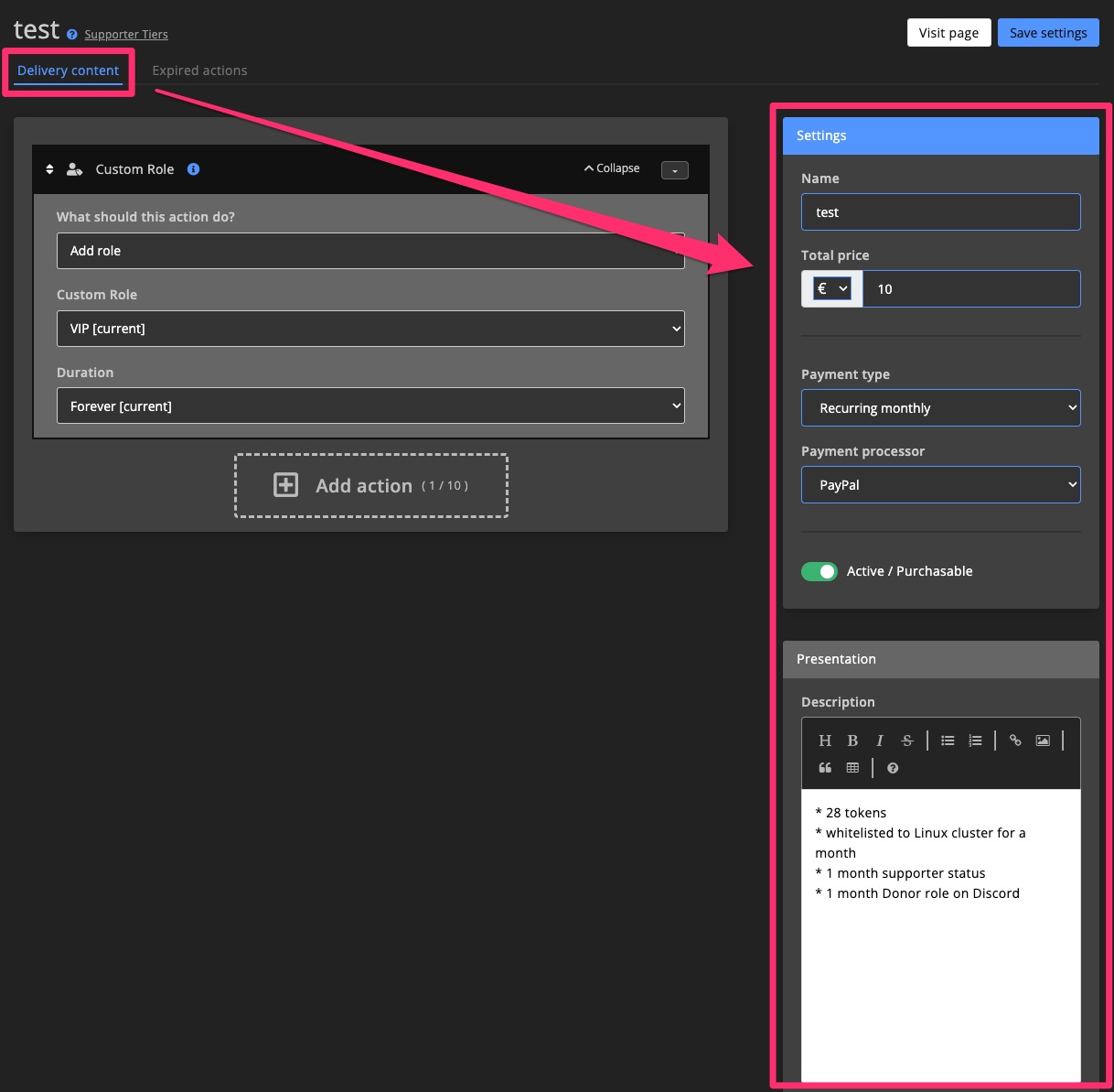 Monetization - Create Supporter Tier 3