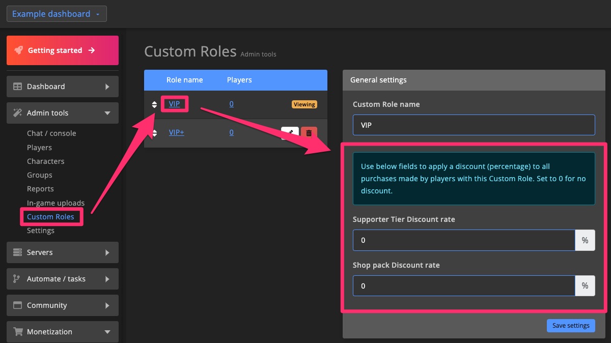 Monetization - Discount for Custom Role