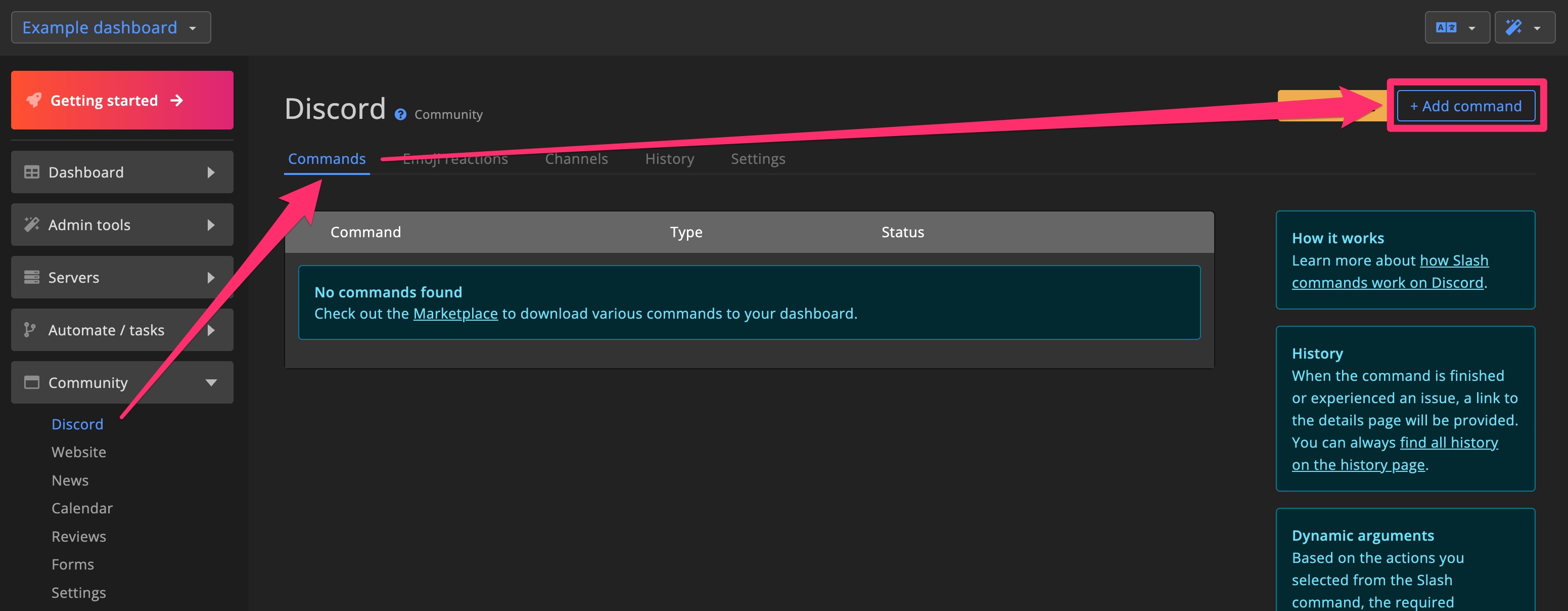 Discord bot - Create slash command 1