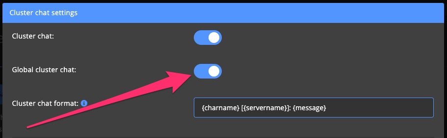 Clusters - global cluster chat