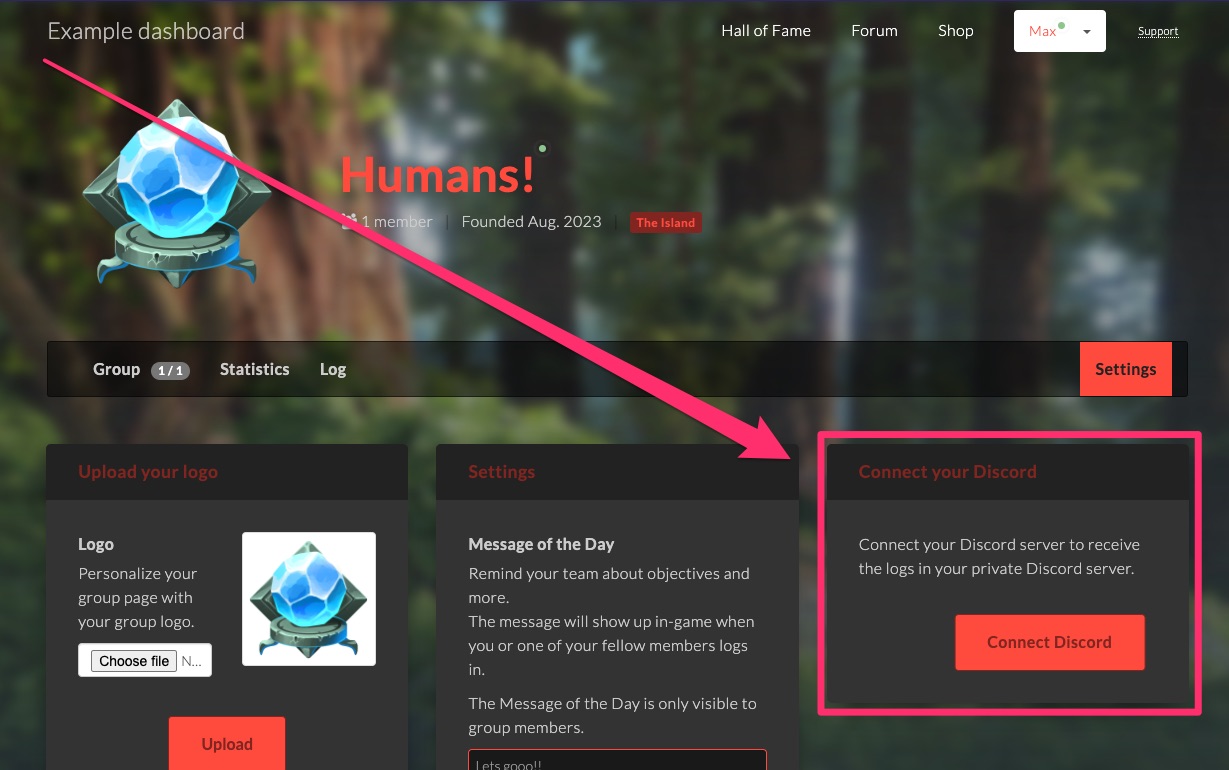 Discord bot - Group log setup 3