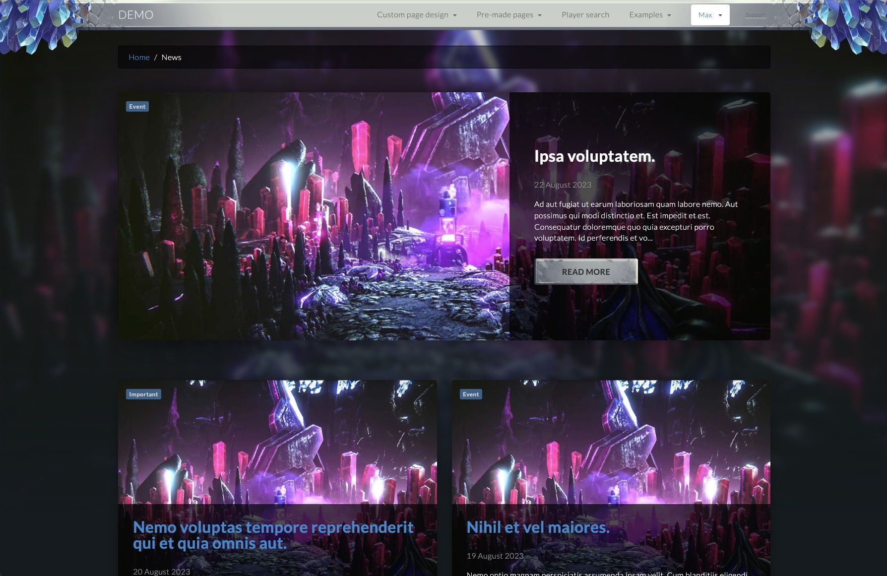 Community - News example