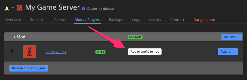 Mods & plugins - plugin config