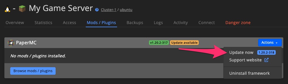 Mods & plugins - manage plugin framework