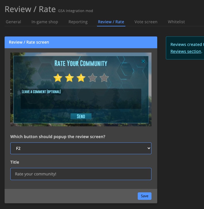 Review Settings