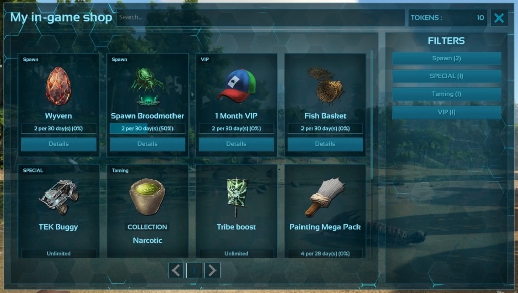 In-Game Shop ARK