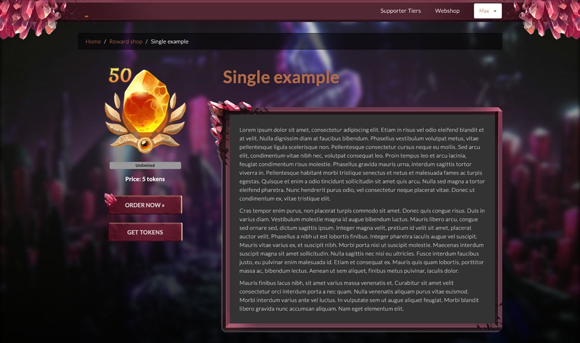 Monetization - Shop Pack Type - Single