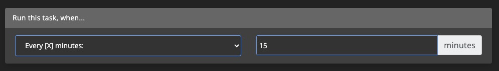 Automations / Tasks - type - scheduled