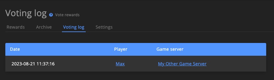 Automations / Tasks - Vote for server 6